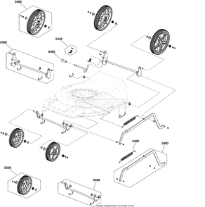 Drive Group Diagram and Parts List for 2691763-01 3IN1 Briggs and Stratton Lawn Mower